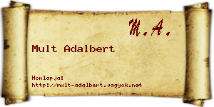 Mult Adalbert névjegykártya